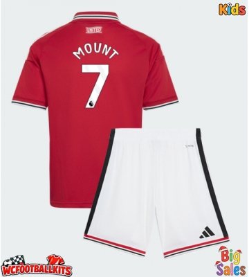 Manchester United Mason Mount #7 Replica Home Stadium Kit for Kids 2026-27 Short Sleeve (+ pants)